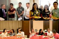 書院的學生大使與交換生一同出席2017–18學年上學期的歡迎午餐。